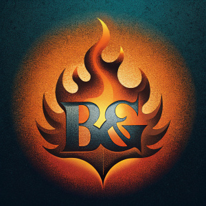 necesito un  logo creado con tres letras, B.L.&G. Y CON UN FUEGO DE SOMBRA
