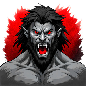 berserker tattoo design - perfect realistic art - high-definition - grey and black - white background 