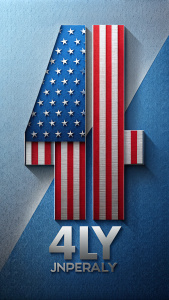desain card yang  modern kombinasi bendera untuk wallpaper dengan tema independence day amerika. tambahkan teks 4th of July.