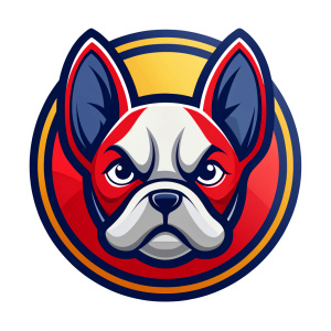 French Bulldog logo design 