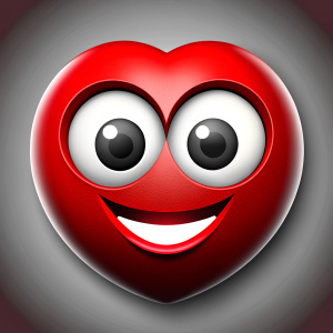 emoticon with a heart