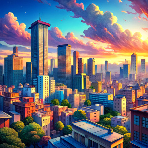 anime background city