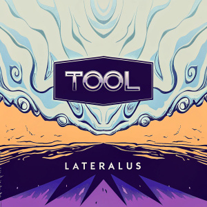 Modern art album cover for Lateralus by Tool. Dark color scheme, swirling background design, prominent Tool logo in stylized font. Catchphrase beneath logo in matching font.