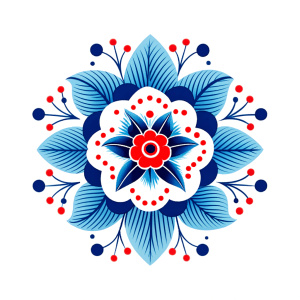 A single floral ornament, each element away from the other, very light minimalist composition, highly detailed hand drawn illustration, each element with a clean and thin outlining, vector art, sticker style, 2d cute, vintage, retro, 2d flat, scandinavian style
