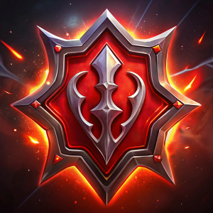 Spellbreaker class icon for world of warcraft, blood elf symbols, red