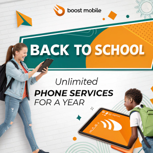 Boost Mobile announces special back-to-school offer. Free tablets and unlimited phone services for a year.