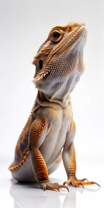 Lizard from the side with no background