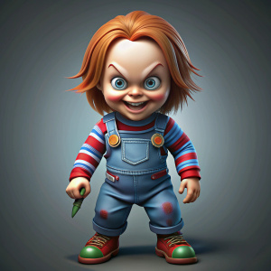 
create chucky cartoon full body