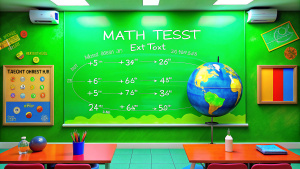 classroom wall word test on school board math formulas math equasion globus plant school supply