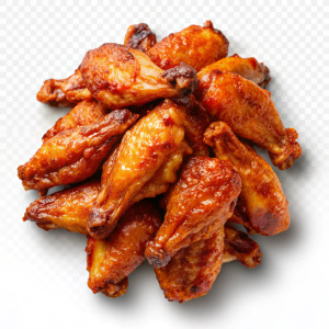 Food chicken wings fast food isolated on transparent background