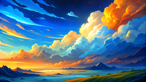 sky with clouds