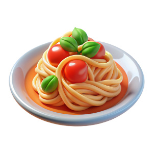 Plato de spaghetti con tuco tierno para un niño 