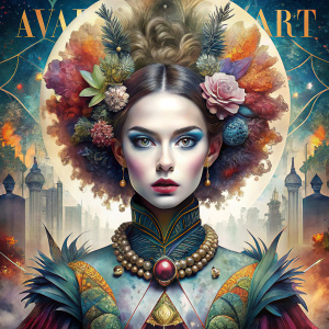 fashion illustration, creative cover of an avant-garde fashion magazine
