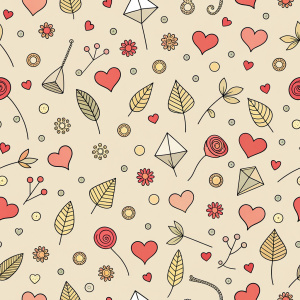 valentine day minimalist doodles for seamless pattern tile, light background