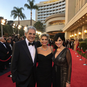 Michael Nouri, Vicki Light, and Jennifer Nouri at the Sheba Humanitarian Awards Gala. Formal attire, red carpet event at Beverly Hilton Hotel, Beverly Hills, California. Liza Minnelli honored.
