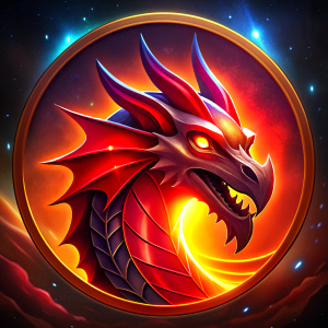 red dragon icon for videogame