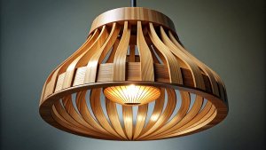 wooden kitchen light