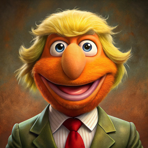 Donald Trump como un muppet