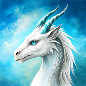 white dragon icon for videogame