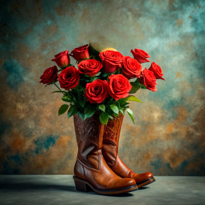 ultra realistic valentine's day flowers, rodeo