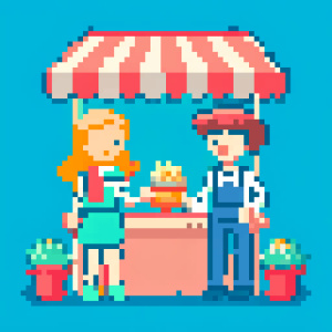 people selling products