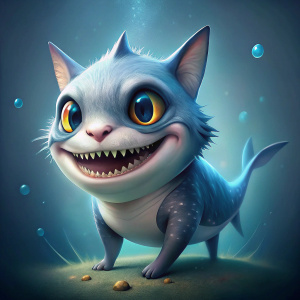 
a kind funny cat-shark