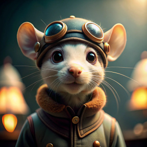 adorable pilot mouse