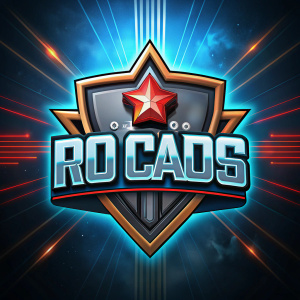 Logo for a roblox game called "Ro Cards"