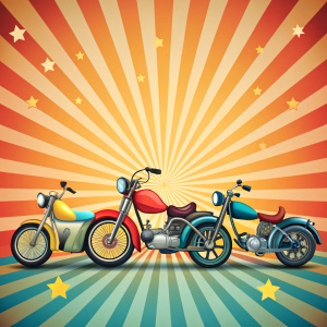 cute background for motorcycle sale poster