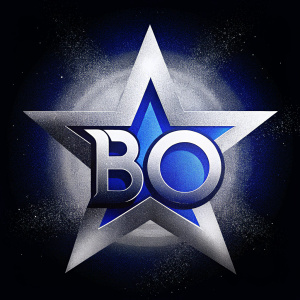 a star with the word BO in it 