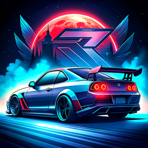 create logo of nissan GTR R34