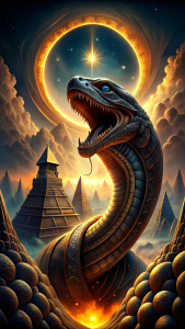 Apep:

Mythology: Apep is a serpent from Egyptian mythology, representing chaos and destruction. Portrayed as a massive snake, Apep engages in nightly battles with the sun god Ra.
Mystery and Terror: Apep's purpose is to annihilate the sun god, and the nightly struggle in the sky forms a central mystery in Egyptian mythology, evoking both awe and fear.