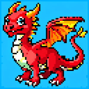 red dragon icon for videogame