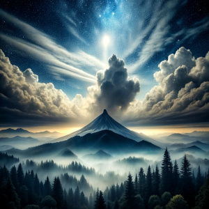 nightsky in nature with white accents