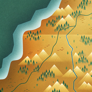 Interactive 3D map of Arkhangai, Mongolia, rendered in vivid green and blue tones, showcasing terrain and landmarks.