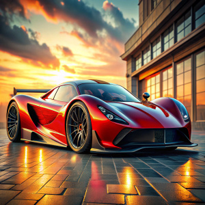 Dodge SRT Tomahawk X VGT, gran turismo race car, oversized wheels, very detailed rims, lowered, wide body kit, cinematic background