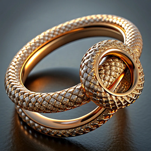 thin diamond golden ouroboros ring