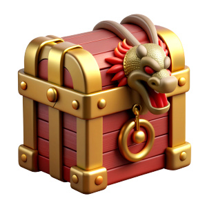 wooden dragon chest, Chinese New Year