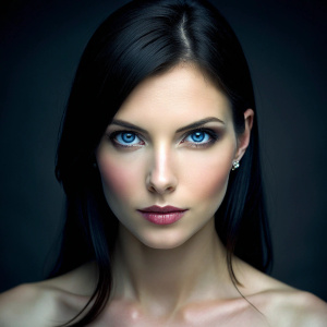 picture-perfect pokerstar beauty black-haired blue eyes 