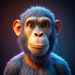 create a 3D NFT of a monkey