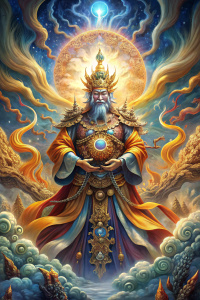 Yuanshi Tianzun, Chinese element style