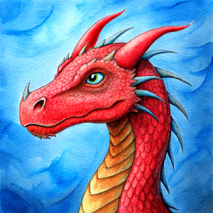 red dragon icon for videogame