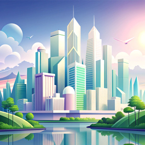 the modern city, landscape, 