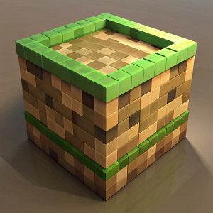 block of ground minecraft style