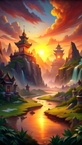 sunset, league of legends map