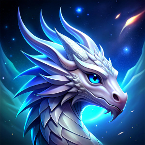 white dragon icon for videogame