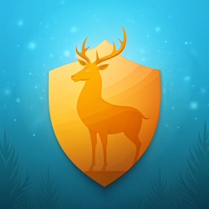 coat of arms for northern europe with a northern deer