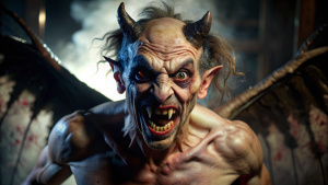 Demon Tingeltangel-Bob, He looks very crazy, extremely creepy, Location Dark Room 