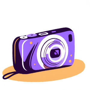 Product showcase: Nikon Coolpix W100, featuring vibrant pink body, sleek design, and prominent lens.