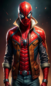 spiderman dressed in clothes